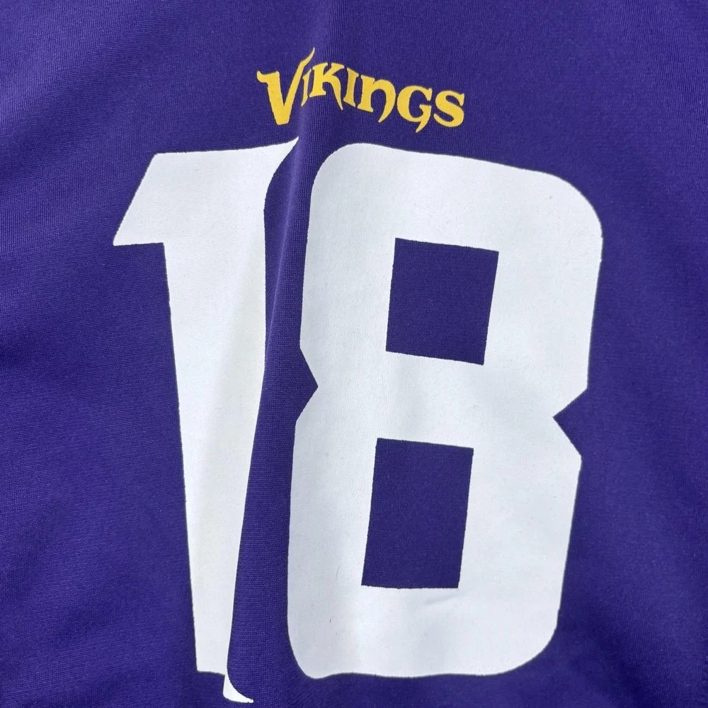 Minnesota Vikings Jersey Boys Medium Purple NFL Justin Jefferson 18 Nike